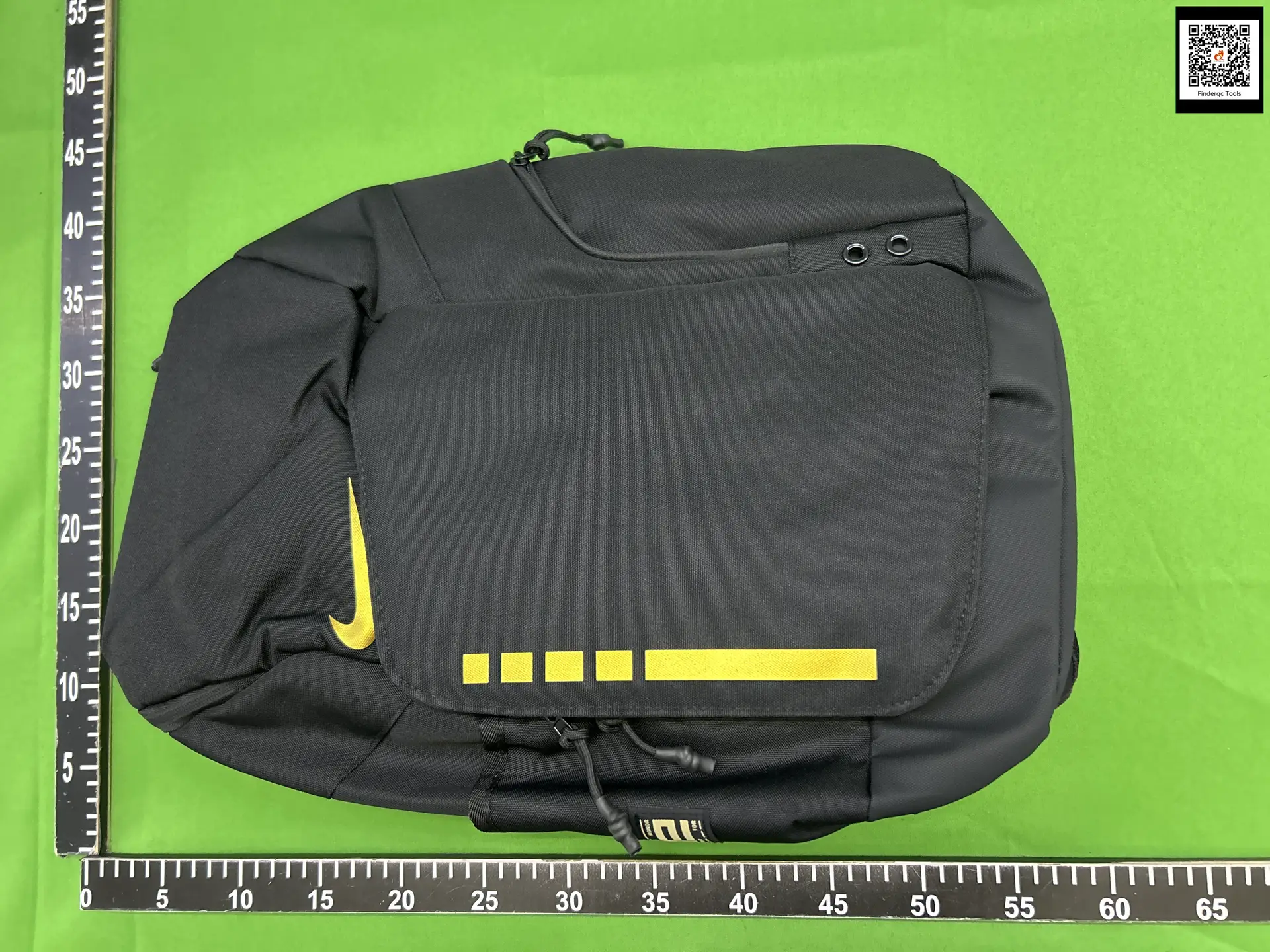 Nike Black and Gold Backpack QC inspection photo